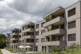 Thomi AG: Fassadengestaltung Generationen-Siedlung Fröhlisberg Biel